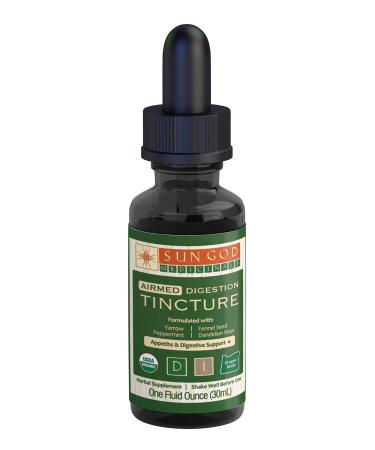 Sun God Medicinals Airmed Digestion Herbal Tincture | Natural Support for Digestive Wellness | Gentle and Nourishing Blend | Promotes Comfortable Digestion | 1 oz