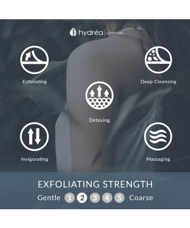 Hydrea London Exfoliating Gloves - Bamboo Face & Body Scrubber for Deep-Cleansing - Charcoal Bath Scrub for Men & Women - Buy Online on GoSupps.com