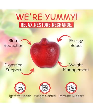 Peakhealth Apple Cider Vinegar Gummies with Vitamins - Delicious Apple Flavor for Women's Health Metabolism Support & Digestive Wellness 1000mg ACV with B12 B6 Folic Acid 60 Vegan Gummies - Buy Online on GoSupps.com