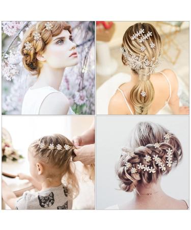 10 Mini Diamond Hair Clips - Floral Hair Jewelry for Women & Girls | Perfect for Parties Weddings & Everyday Use | Sweet Small Hair Accessories - Buy Online on GoSupps.com