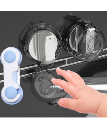 6 Pack Stove Knob Locks Universal Size Baby Proof Gas Stove Knob Covers Stove Child Proof Knobs Grey - Buy Online on GoSupps.com