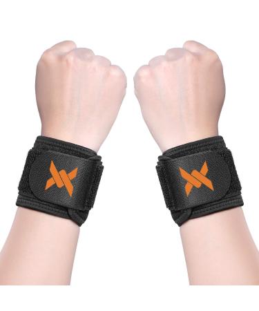 THX4COPPER 2 PCS Compression Wrist Brace  Adjustable Wrist Support Splint for Pain Relief & Promotes Healing  Tendonitis  Arthritis & Carpal Tunnel Relief Working Out Sport - Unisex Black