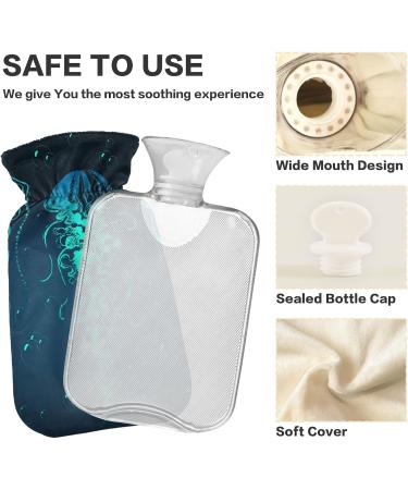 Jellyfish Bladder-Free Hot Water Bottle - 2L Large Heat Bag for Pain Relief Headaches Neck & Shoulders - Buy Online on GoSupps.com