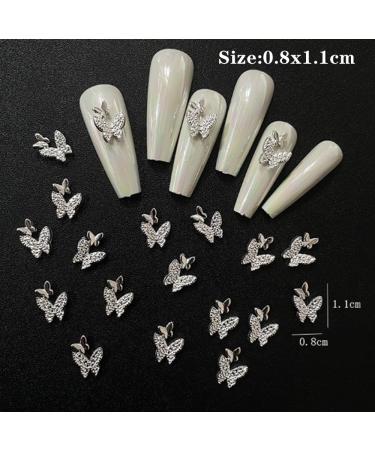 20 Pieces Street Stones Nails Loop Charms | Cross Nail Trailers | Bear Butterfly Nail Art Gemstones | DIY Nail Decoration Accessories - Buy Online on GoSupps.com