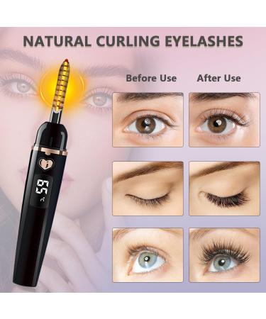 Heated Eyelash Curler - Type C Rechargeable Electric Lash Curler for Long-Lasting Curls | Natural Makeup Tool with Comb | Shop Worldwide Shipping - Buy Online on GoSupps.com