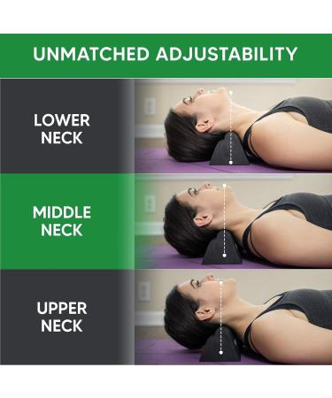 MOILO Cervical traction device EVA foam neck stretcher neck and shoulder relaxer stretcher promotes spinal health alignment (Black) - Buy Online on GoSupps.com