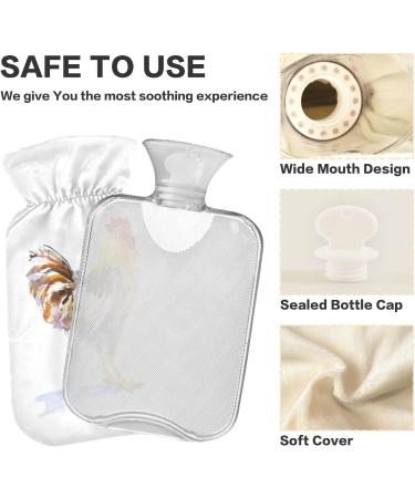 Buy Hahn Hot Water Bottle with Cover - 1L Pain Relief BPA-Free for Back Pain & Therapy - Buy Online on GoSupps.com