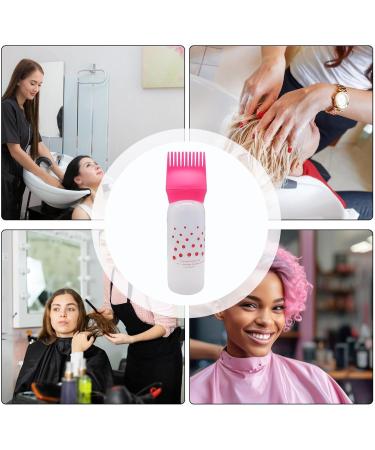 itrimaka Root Comb Applicator Bottle - Bottle Applicator Brush with Graduated Scale | Hair Oiling Applicator Bottle for Hair Dye Oil Comb Precise for Scalp and Hair Care Red - Buy Online on GoSupps.com