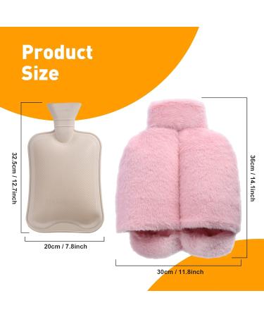 Aohcae 2-in-1 Electric-Free Foot Warmer Bottle - Ideal Winter Warmth for Boys & Girls (Pink) - Buy Online on GoSupps.com