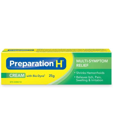 Preparation H Multi-Symptom Hemorrhoid Treatment Cream with Bio-Dyne 25g Tube & Multi-Symptom Hemorrhoid Treatment Ointment with Bio-Dyne 25g Tube Medication+ 25g - Buy Online on GoSupps.com