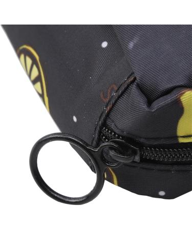 Bigsweety Women's Binding Storage Bag - Durable Tampon Organizer & Hygiene Pocket for Women & Girls - Black Lemon - Buy Online on GoSupps.com