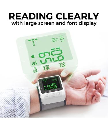Wrist Blood Pressure Monitor with Large Backlight Display | Digital Automatic BP Cuff with Memory | Adjustable Cuff & Storage Bag Included - Buy Online on GoSupps.com