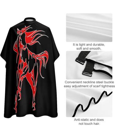 Running Horse Professional Hair Cutting Cape Apron - Salon Haircut & Barber Hairdressing with Snap Closure - International Shipping - Buy Online on GoSupps.com