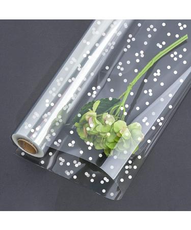 HOMPAL 115 ft Clear Cellophane Wrap Roll (33 in x 115 ft) - Polka Dot Cellophane Roll - Clear Wrap Cellophane Bags - Clear Wrapping Paper to Wrap Gift Baskets - Clear Gift Wrap - Celophane Basket Wrap - Cello Wrap White - Buy Online on GoSupps.com