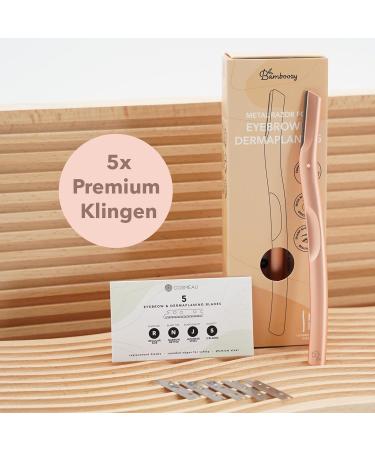 BAMBOOZY Eyebrow Razors - Premium 5-Blade Metal Dermaplaning & Eco-Friendly Plastic-Free Solution for Face Eyebrows & Intimate Areas - Buy Online on GoSupps.com
