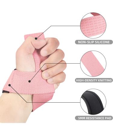 Train Aid Women's Strength Training Lifting Straps - Neoprene Padded Non-Slip Silicone for Deadlifts & CrossFit | Pink Weightlifting Gear - Buy Online on GoSupps.com