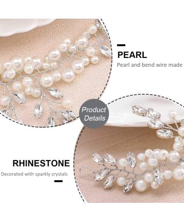 IYOU Flower Girl Pearl Headband - White Rhinestone Crystal Hairpiece for Girls | Princess Communion Accessories - Buy Online on GoSupps.com