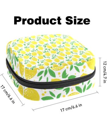 Shop Seamless Storage Bags for Women - Portable Menstrual Pads Tampons & Bandages in Multicolored Yellow Lemon Design - Buy Online on GoSupps.com