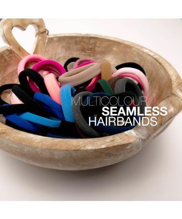 Basic Sense Regular Hair Ties - Premium Cotton Mixed Seamless Elastics Soft & Strong Hold Metal-Free for Daily Comfort Regular Pink M Pink - Buy Online on GoSupps.com