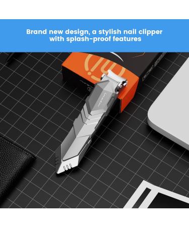 Professional Heavy Duty Nail Clippers for Men with Catcher - Stainless Steel Toenail Clippers for Seniors and Adults - No Splash Self-Collecting Nail Cutter - Buy Online on GoSupps.com