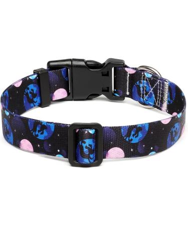 Mercano Adjustable Dog Collar - Soft Nylon Comfort & Durable Pattern for Small Medium & Large Dogs - Night Sky (M) - Buy Online on GoSupps.com