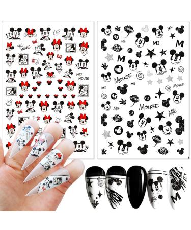 Cute Cartoon Nail Art Stickers - 6 Sheets, 3D Self-Adhesive Design, for Women, Girls, Kids - Nail Decals for Acrylic Nails Decoration & DIY Manicure Tips - Buy Online on GoSupps.com