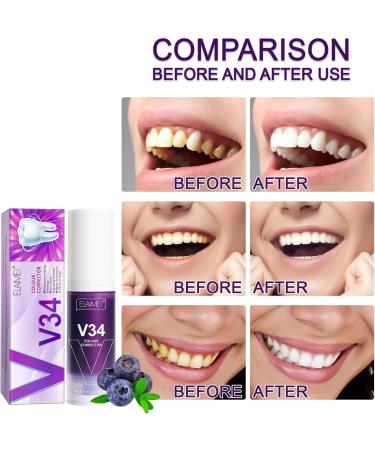 V34 Purple Toothpaste for Whiter Teeth | Frilla Oral Foam & Stain Removal | Improve Tooth Health | International Shipping - Buy Online on GoSupps.com
