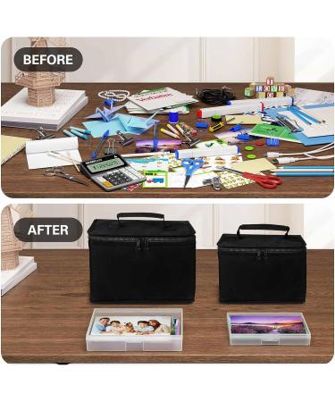 Barhon Photo Storage Boxes Set - 8 Pack 4x6 and 8 Pack 5x7 Lightproof Containers | Multi-Sized Seed Organizer with Handle | Clear Photos Case for Stickers Craft - Buy Online on GoSupps.com