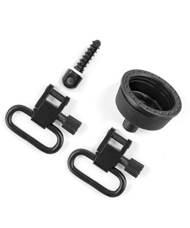 Braudel Quick Detachable Sling Swivel Cap Set with 1" Quick Release Tri-Lock Swivels for Remington 870 12 GA