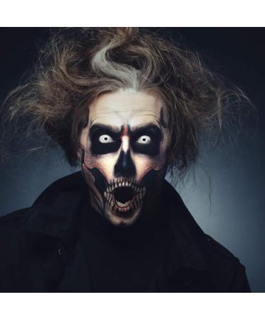 Aricona White UV Contact Lenses | Colored Lenses for Halloween Cosplay & Carnival - 2 Pack - Buy Online on GoSupps.com