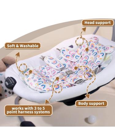 Infant Insert for Graco & 4moms mamaroo | 5 Piece Set | Head & Body Support | Newborn to Toddler | White - Buy Online on GoSupps.com
