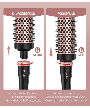 Buy Terviiix 3 in 1 Thermal Brush Set - Blowout Look Ceramic Fast Heating Travel Curling Irons for Thin to Medium Hair - International Shipping Available - Buy Online on GoSupps.com