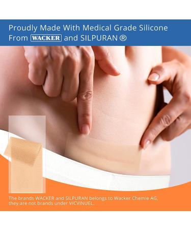 VICVINUEL Silicone Scar Sheets - Reduces New Scars in 1 Month and Old in 3-6 Months - Large Sheets 4 PCS (2.4 x 6 each) - Buy Online on GoSupps.com