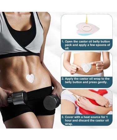 50pcs Castor Oil Wrap for Belly Button Heart Shape Self-Adhesive & Highly Absorbent Castor Oil Wrap Pack for Belly Button Pad Patches Waterproof Disposable Cover Stickers (Oils Not Included) - Buy Online on GoSupps.com