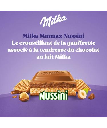 Milka - Milk Chocolate Bar with Hazelnuts & Wafer MMMAX Nussini - Ideal for Sharing as a Snack - Box of 13 Bars (270 g) - Buy Online on GoSupps.com