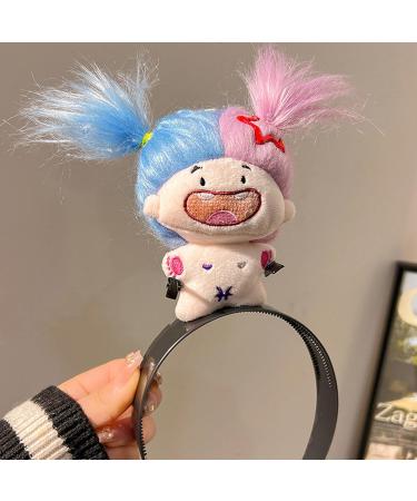 Doll Hairband Plush Cartoon Doll Hairband Cute Hairhoops for Styling Makeup Fashion Plush Doll Hairband for Girls Kids Pisces - Buy Online on GoSupps.com