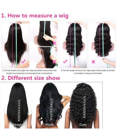 24inch Body Wave Lace Front Wig Human Hair | 150% Density Brazilian Virgin Hair | Pre Plucked HD Transparent Frontal Wig with Baby Hair | For Black Women - Buy Online on GoSupps.com