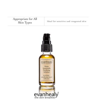 Evanhealy Immortelle Purifying Infusion | Sensitive Skin Facial Oil & Cleanser | Pore Minimizer & Balancing Ayurveda Serum | Vitamin E Face Oil - Buy Online on GoSupps.com