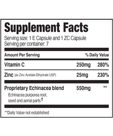 EZC Pak On The Go Immune Booster with Echinacea, Vitamin C & Zinc - Immune Support Supplement - Buy Online on GoSupps.com