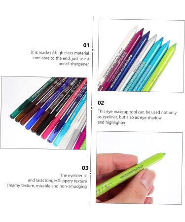 Outanaya 14pcs Eyeshadow Pencil Set Makeup Eye Liner Pencil Makeup Pencil Eye Lining Drawing Pencil Eyeliner Pencil Eye Makeup Accessory Cosmetics Pencil Eye Lining Tool Eye Lining Pencil - Buy Online on GoSupps.com