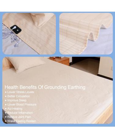 Grounding Mat for Bed | Grounding Blanket with Cord | 76x80 Inch Beige Grounding Pad - Enhance Sleep & Wellbeing - Buy Online on GoSupps.com