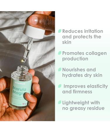 WildMint Marula Magic Natural Facial Oil | Softening & Healing Facial Oil for Sensitive Dry Mature Skin | Hydrating with Marula Oil | Vegan & Cruelty-Free Skin Care | Made in the UK | 30ml - Buy Online on GoSupps.com