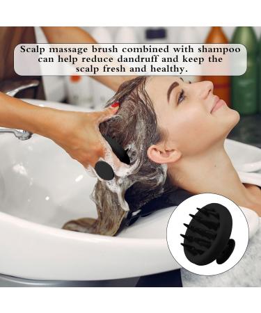 Premium Black Scalp Massage Brush - Silicone Shampoo Brush for Hair Growth Peeling & Relaxation - Perfect for Head Massage - Buy Online on GoSupps.com