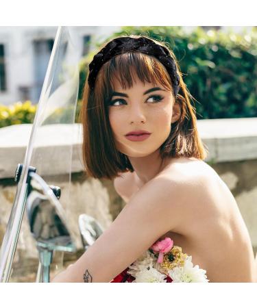 Clinity Vintage Padded Hair Band Headband for Women & Girls Black Dotted Rockabilly Fashion Hair Accessories - Buy Online on GoSupps.com