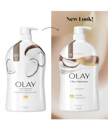 Olay Body Wash for Women Ultra Moisture 24/7 Moisture Barrier Repair Hydrating Formula for Visibly Healthy Soft Skin Vitamin B3 & Hyaluronic Blend For All Skin Types Coconut Oil Scent 35 fl oz - Buy Online on GoSupps.com