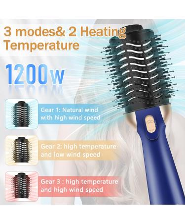 Unipampa 4-in-1 Hot Air Brush - 1200W Hair Dryer Curling & Volume Brush with 3 Heat Settings | International Shipping Available - Buy Online on GoSupps.com