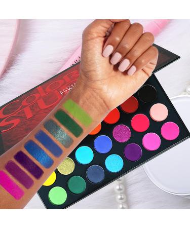 Valentine's Day Gift: Color Studio Eyeshadow Palette 35 Shades Matte & Shimmers | Highly Pigmented, Waterproof & Cruelty-Free Makeup | Blendable Eye Shadow Palette for Full Face Makeup - Beginners Friendly - Buy Online on GoSupps.com