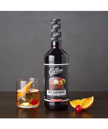 Collins Old Fashioned Mix | Real Brown Sugar Cherry Juice | Classic Cocktail Ingredient | 32 fl oz - Buy Online on GoSupps.com