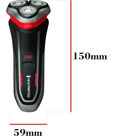 Remington R5000 Style Series R5 Rechargeable Shaver - Dual Track Blades, Wet/Dry, Close Shave - Grey/Silver/Red - Cordless - Buy Online on GoSupps.com