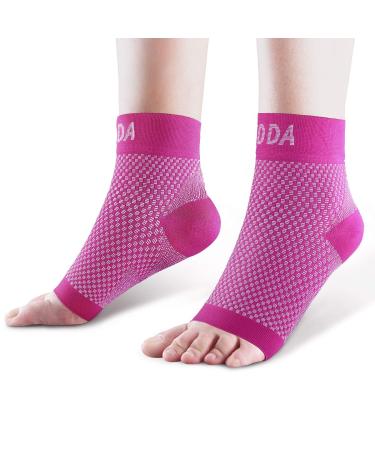 AVIDDA Plantar Fasciitis Socks with Heels Arch Supports Compression Sleeves Ideal for Arthritis Pain Relief and Suitable for Sports Ankle Supports for Men and Women Pink-1-S S Pink Pair